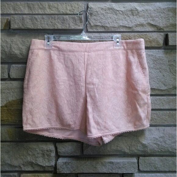 Forever 21 Plus blush pink lace elastic shorts 0x Barbie barbiecore - Picture 3 of 5